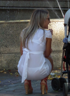 Tasty sexy asses in jeans and tight skirts caught candid on the street